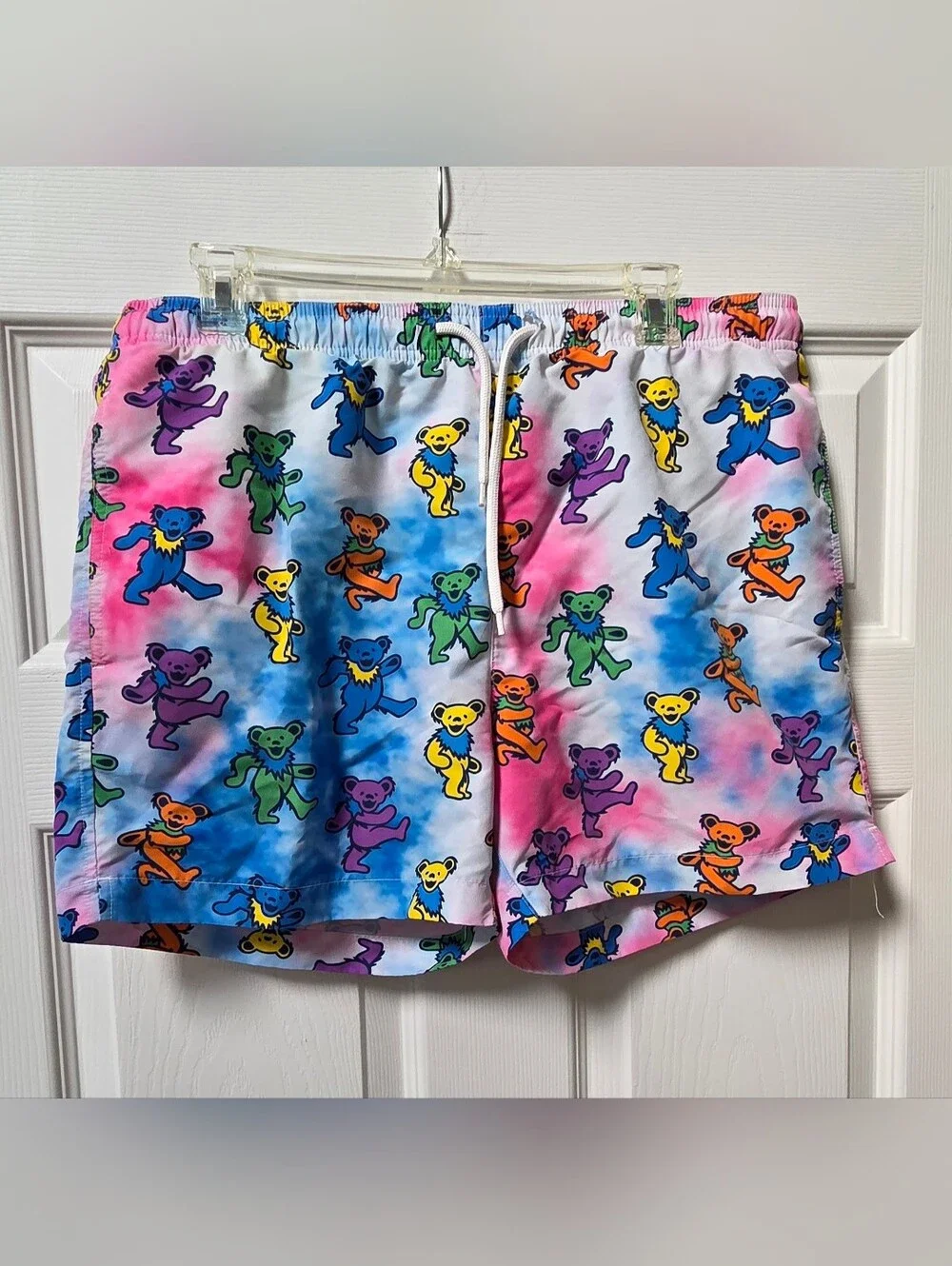 Kids Tie-Dye Rainbow Grateful Dead Bears Swim/Board Shorts